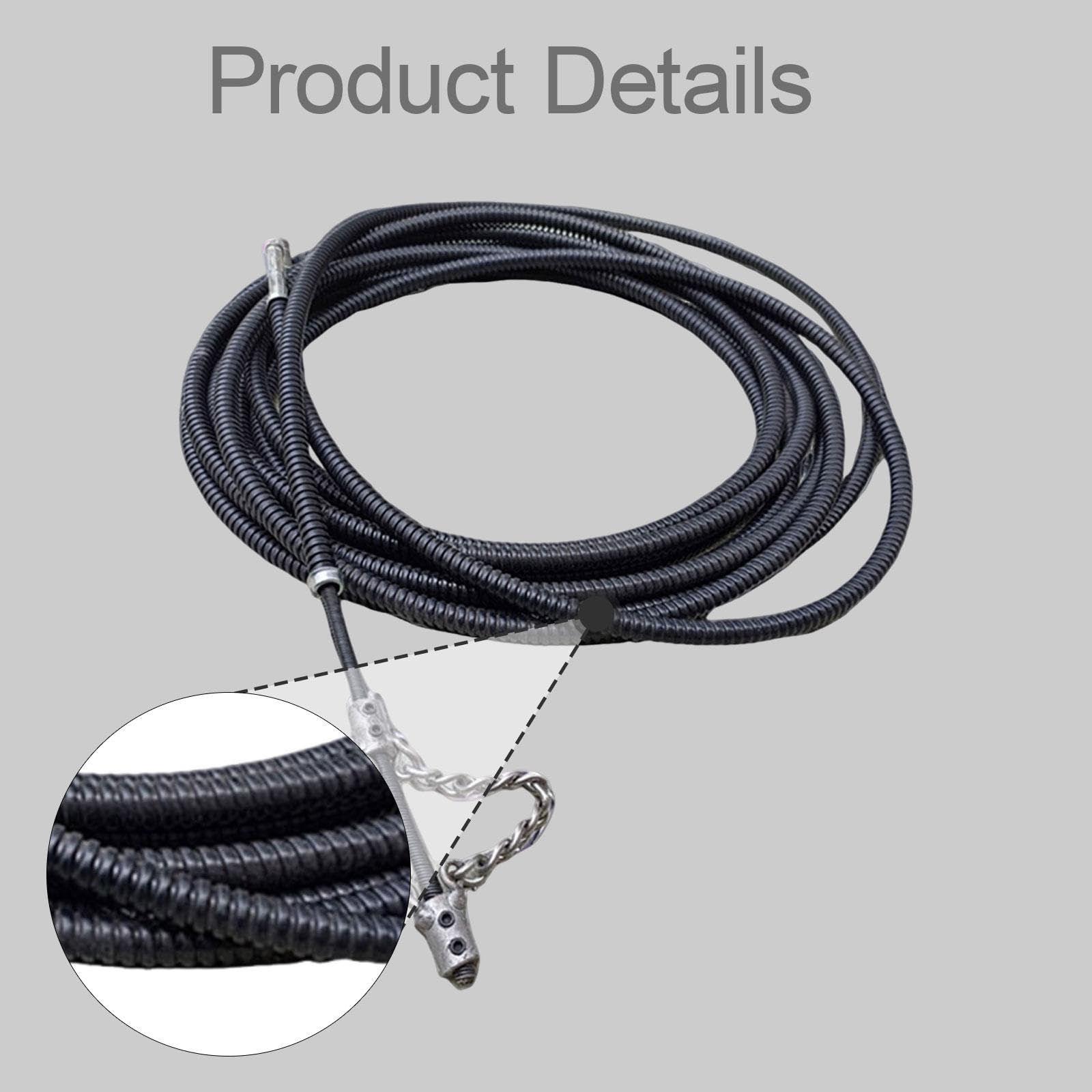 Desatascador Flexible de Tuberías, Taladro Barrena de Metal, Herramienta Manual Resistente para Eliminar Obstrucciones, Ideal para La Limpieza de La C, 7 M