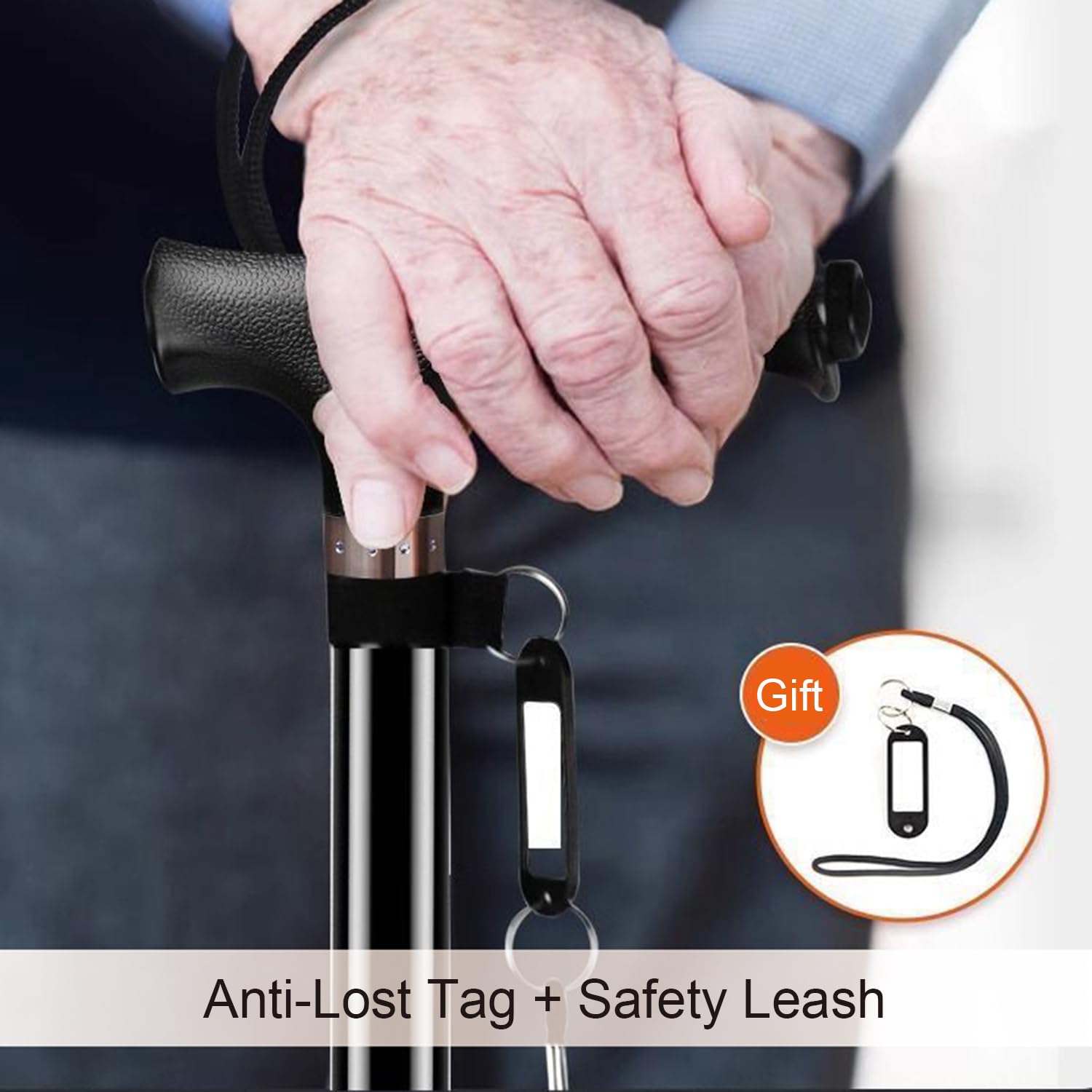 Vierfuß Spazierstock Gehstock,Gehstock mit Ergonomischem Griff und Anmutiger 4-Zinken-Basis,10 Stufen 72-94 cm,Höhenverstellbar,mit kleinen Armlehnen,Für Rechts- Oder Linkshänder und Senioren
