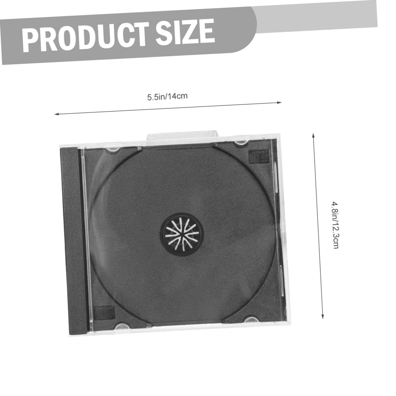 GRIRIW 6pcs CD Storage Box Dvd Cases Disc Protective Shells Portable Organizer for Music Game and Driver Discs for Custom Album Covers