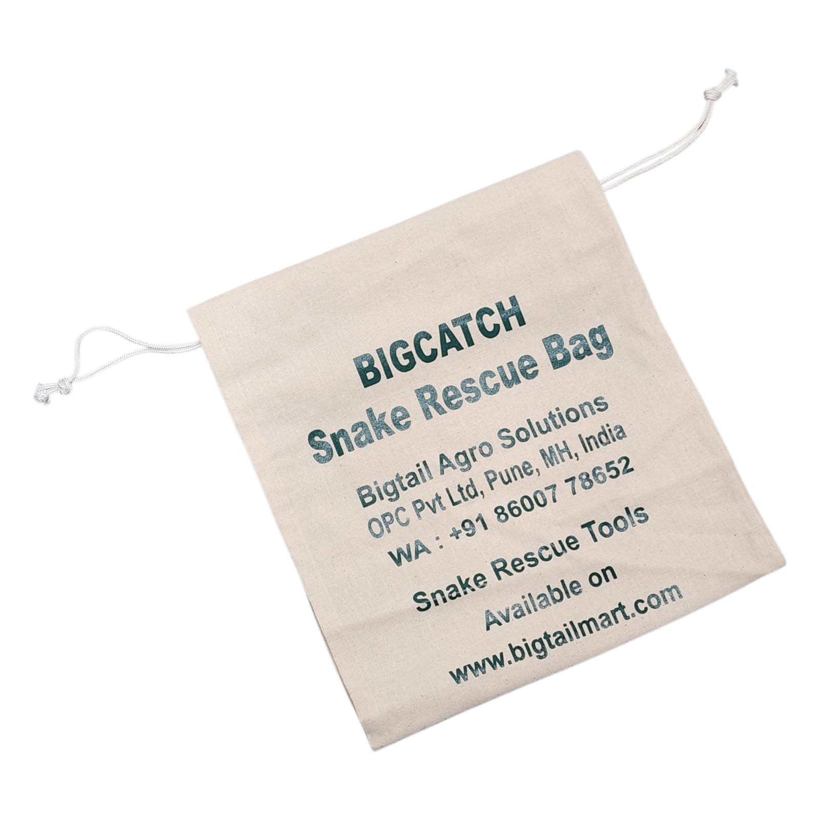 BIGCATCH Snake & Reptile Bag Breathable Cotton Heavy Duty 75 x 35 cm with Heavy Drawstring | Large Heavy Duty Snake Catching Bag for Snake & Small Animal Rescue Operations 3