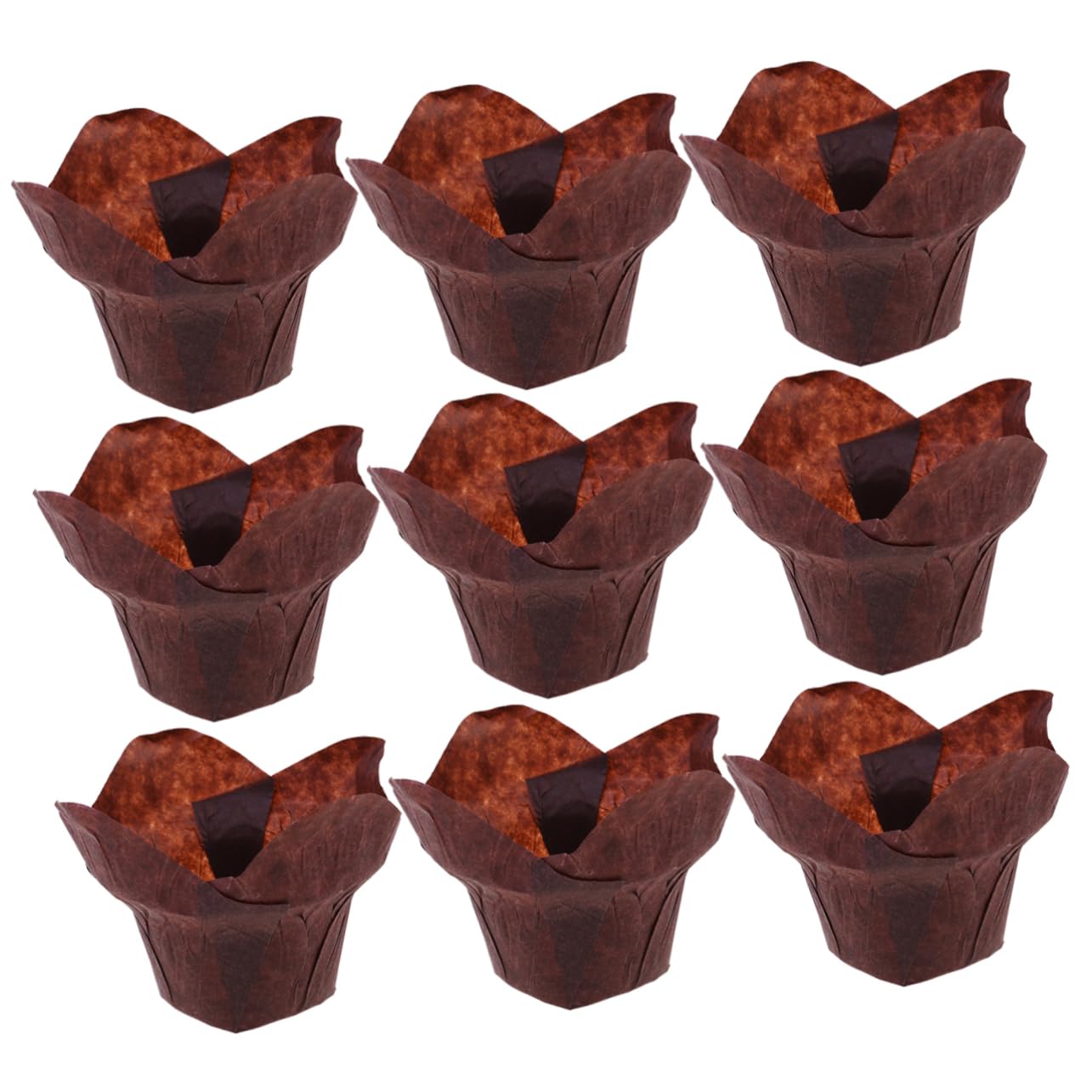 MAGICLULU 300stücke Muffin-papierbecher Hitzebeständige Backförmchen Aus Papier Sicher Für Küche Muffin Und Cupcake- Kaffee-farbe Für Partys Und Feiern