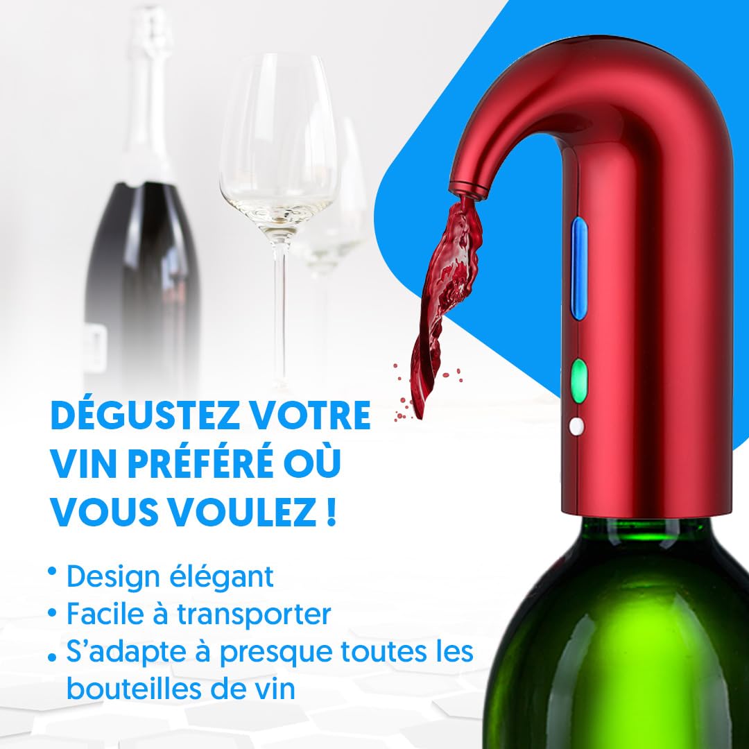 Décanteur De Vin Électrique NK Portable - Aérateur Automatique USB Rechargeable Avec Accessoires