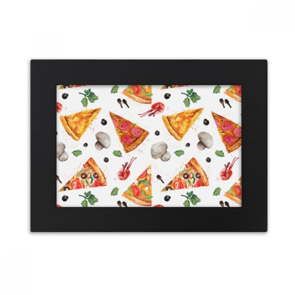 Marco de foto de pizza adorable para decorar tu escritorio de oficina moderna