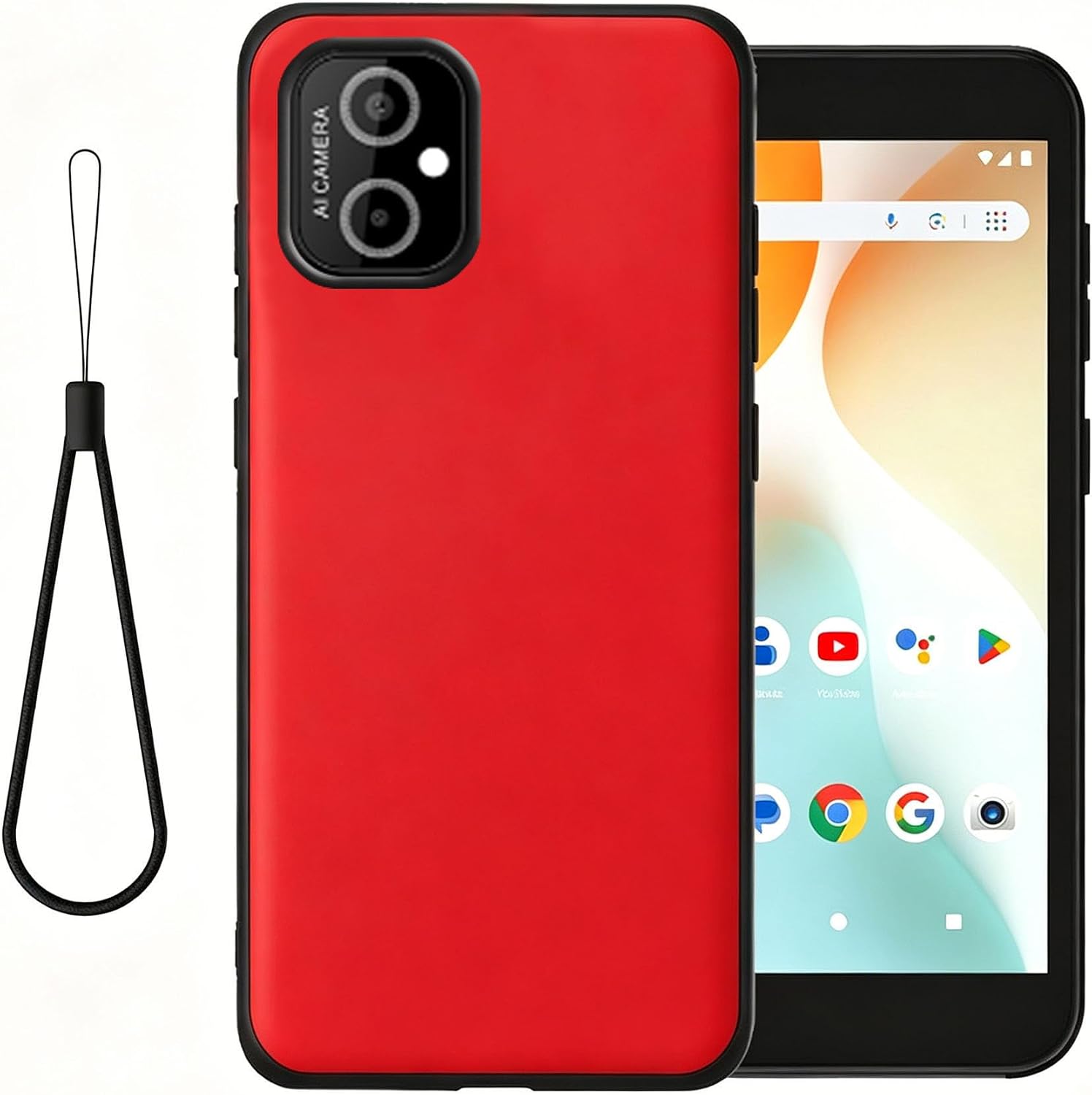 for Hot Pepper Verde Case with Silicone Lanyard-Red
