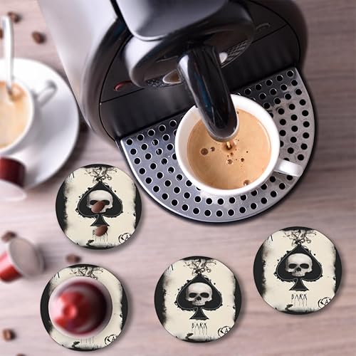 Miniatura 6 de Juego de 4 posavasos de cerámica absorbentes para mesas de comedor, inauguración de la casa y restaurante, posavasos de 4 pulgadas