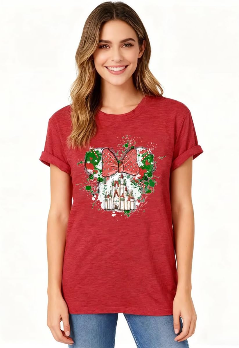 Magic Castle Shirt for Women Cute Kingdom Graphic Tshirt Casual Holiday Vacation Short Sleeve Tee Tops - Image 2