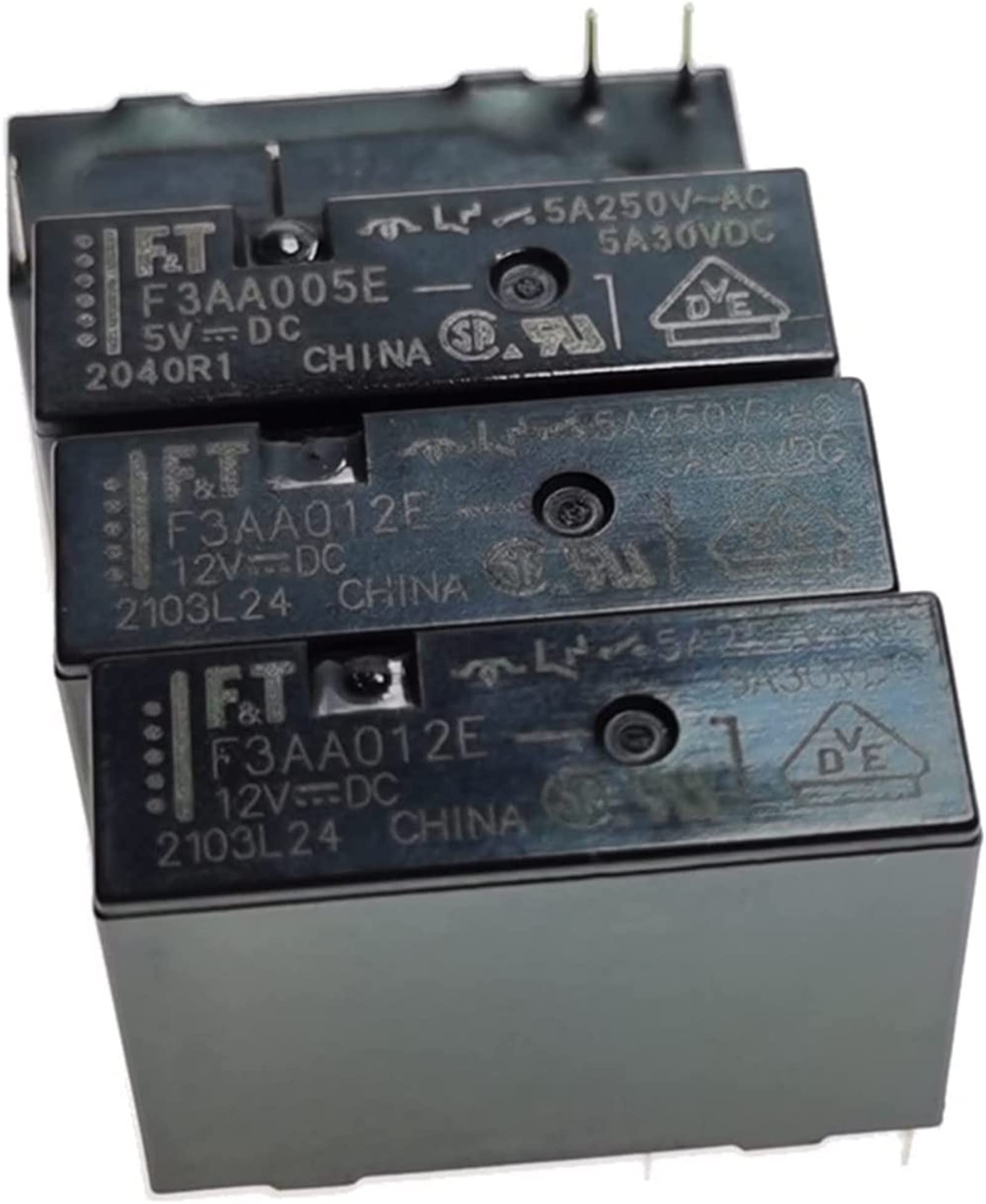 AQHYEBNSR Relay 2PCS F3AA024E F3AA005E F3AA012E ALD112 5V 12V 24V Power 5VDC 12VDC 24VDC(Onecolor)