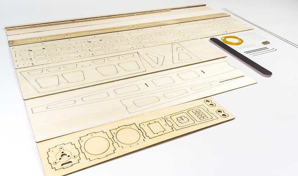 Balsaholz-Modellflugzeug – R03 STICK-06 RC Flugzeug 580 mm Spannweite, lasergeschnittenes, unmontiertes Modellflugzeug für Anfänger (nur Kit, nicht inklusive elektronischer Teile) (Kit + Motor + ESC +