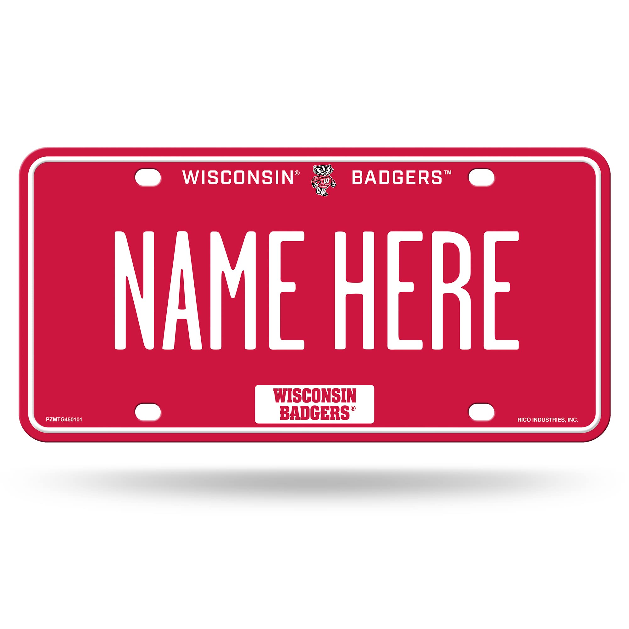 Rico Industries NCAA Teams Standard/Primary Personalized Metal Auto Tag 8.5" x 11" - Great for Truck/Car/SUV - Gift for Men, Women, & Fans