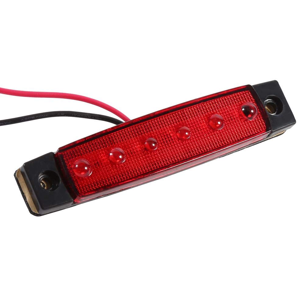 Luci Ingombro Camion 24V,Luci Di Posizione Laterali, Luce Di Posizione Laterale, 10 X 6 Led 24V Luci Di Posizione Laterali Rimorchio Indicatore Di Chiarezza Lampada Rettangolare Per Camion, Furgoni