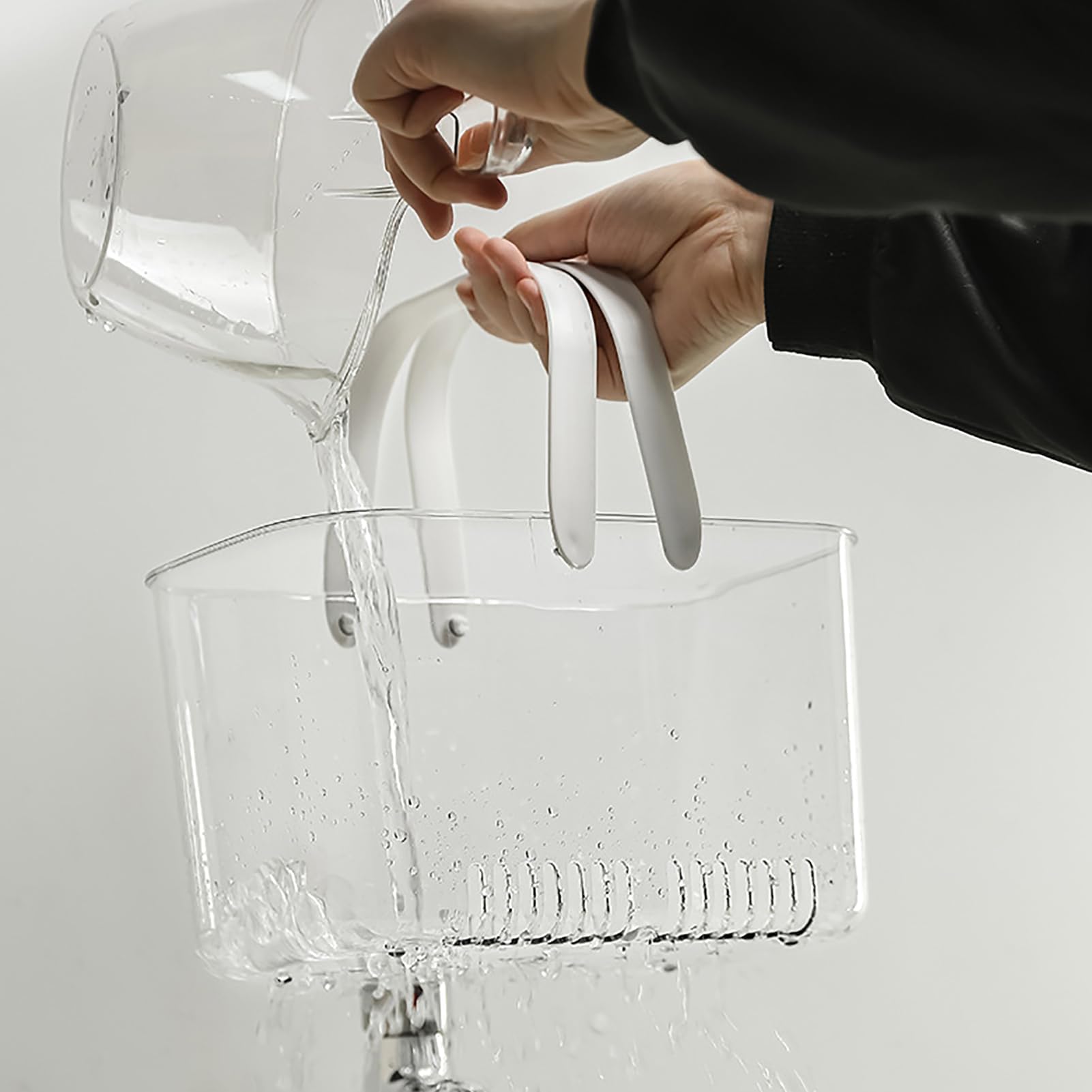 Cestino Portaoggetti in Plastica Per Doccia, Cesto Caddy Doccia, Drenaggio Cavo Contenitore Per Articoli Toeletta, Portatile Cestino Portaoggetti Per La Lavaggio Lavatura Doccia Il Bagno