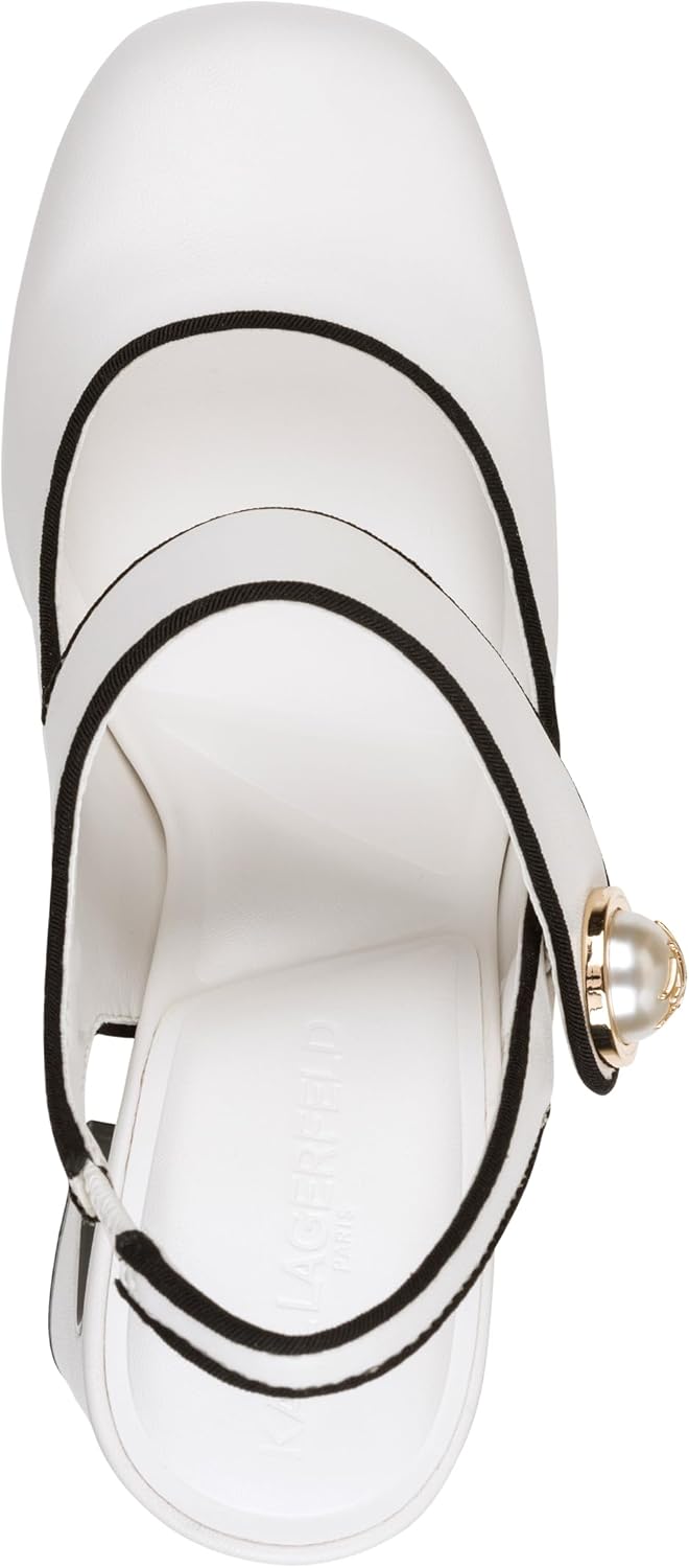 Karl Lagerfeld Women's Piermont Slingback Pump with Pearl Embellishment