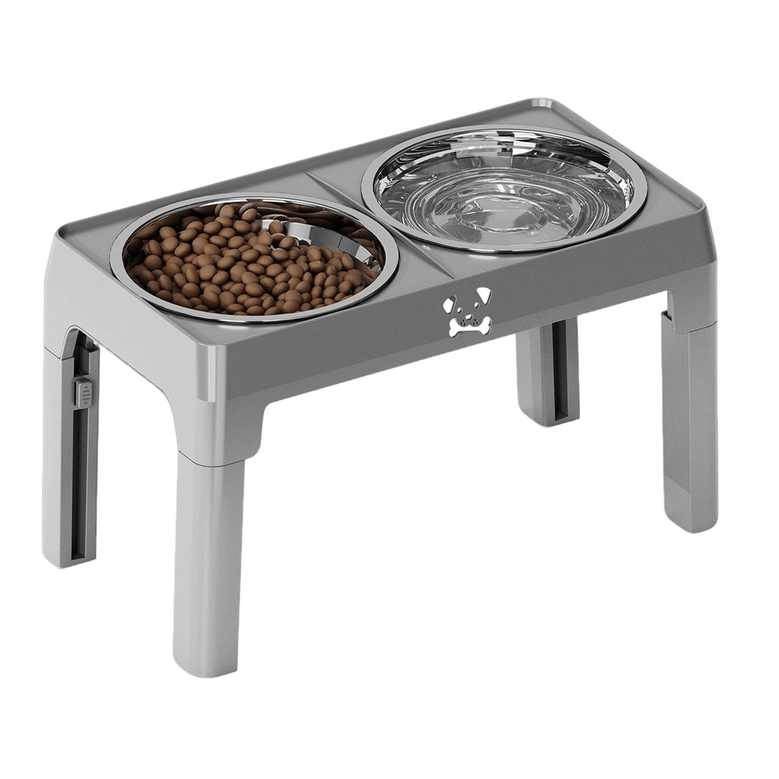 Elevado de Perros 5 Alturas Ajustables Desmontables | Set De Cuencos De Comida Y Agua Para Perros Razas Pequeñas Medianas Grandes Interior Alimentación Saludable