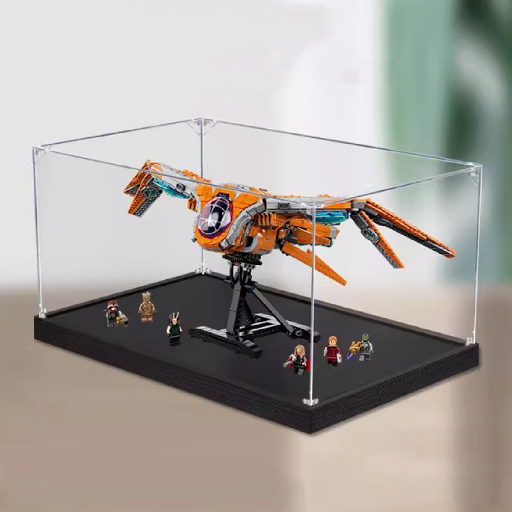 Scatola di visualizzazione acrilica trasparente per Lego 76193 Guardiani della nave Galaxy, scatola di visualizzazione antipolvere collezione modello (solo scatola di visualizzazione) (2mm)