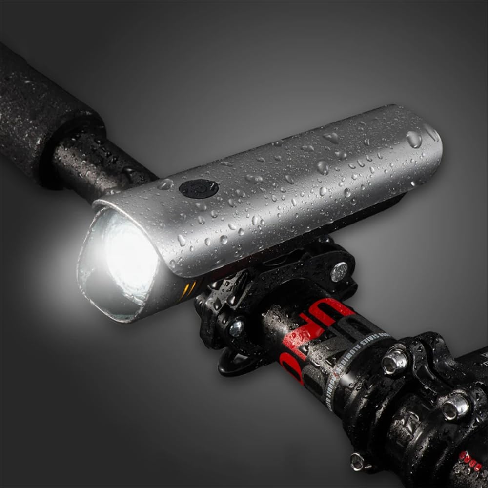 Lampka rowerowa Odporna na deszcz USB Akumulator LED 2200Mah Lampa przednia Reflektor Aluminiowa latarka Ultralight