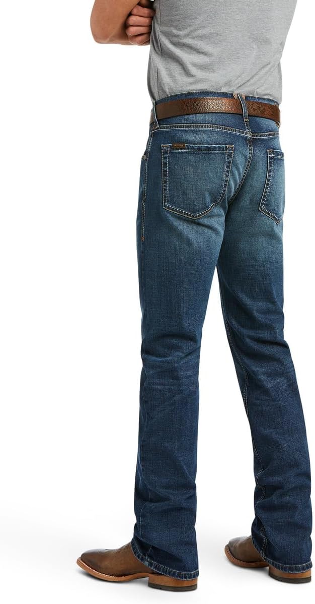 ARIAT Men's M5 Straight Stretch Madera Stackable Straight Leg Jean, Heath - Image 2