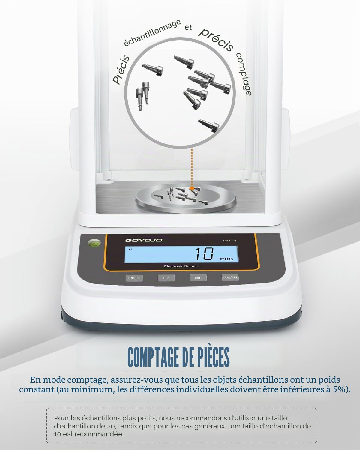 Balance de Precision 0,001 g, Balance Électronique de Laboratoire de Haute Précision Équipée d'un Pare-vent, Idéale pour l'industrie, les Aliments, les Bijoux et la Pesée de l'or 500 g x 0,001 g