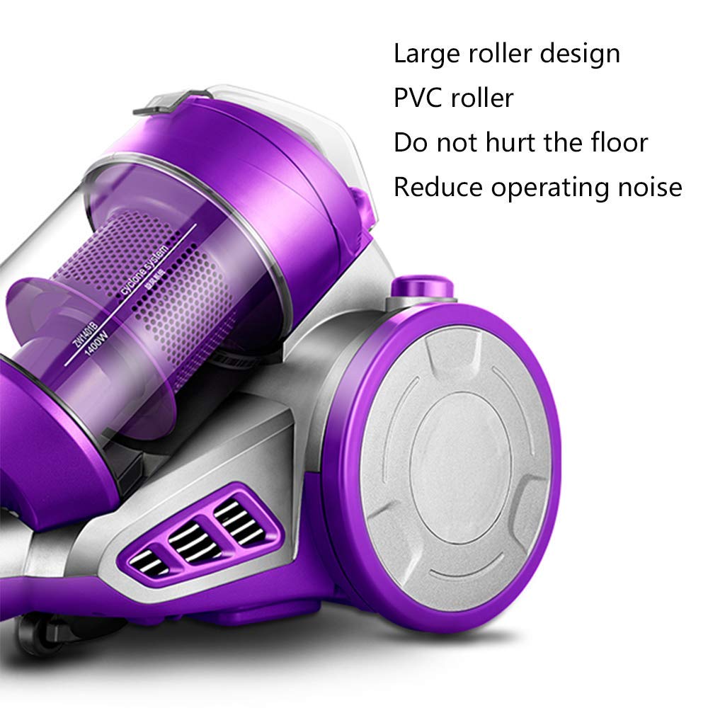 Aspirapolvere, Aspirapolvere Senza Sacco 1400 W, Pulitore Ciclonico per Tutti I Pavimenti Doppia Filtrazione, Cavo Lungo 5 M con Tubo Flessibile, Include