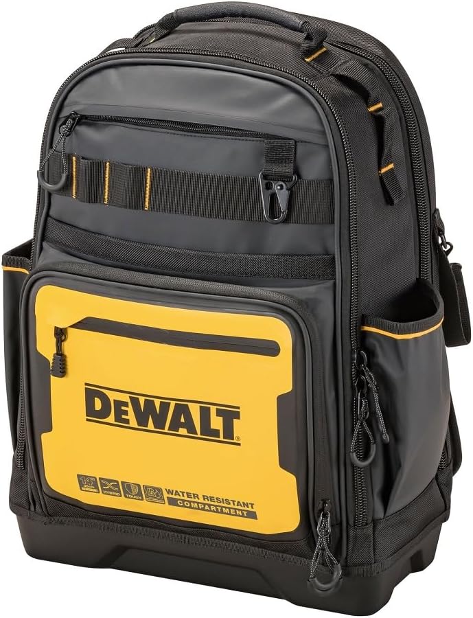 DEWALT DWST60102-1 Backpack, Water & Dust Repellent, Durable Tool Bag with Storage Case