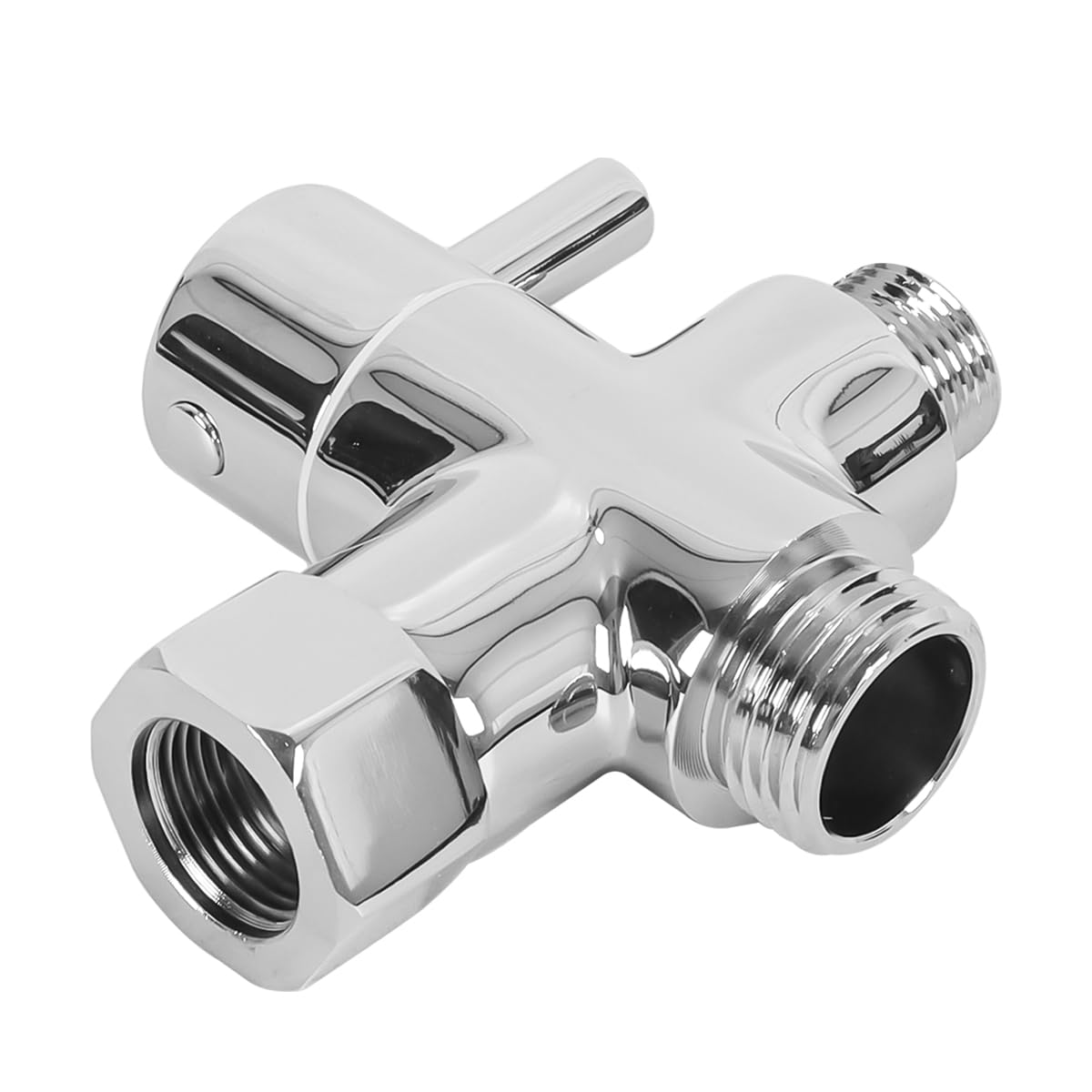 DSF007DB Valvola Deviatrice a 3 Vie Da 3/8 Di Pollice Con Raccordo a T in Ottone Per Doccette Per Bidet (cromata)