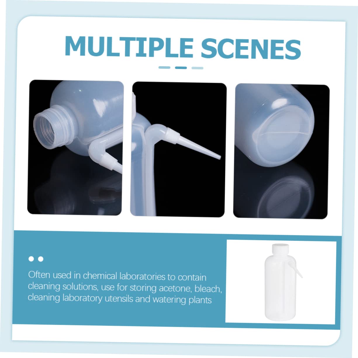 CIYODO 2pcs Side Pipe Wash Bottle Pump Dispensing Bottles Laboratory Squeeze Bottle with Spout Wide Mouth Wash Bottles Spray Tattoo Squeeze Bottle Laboratory Wash Bottle Cup Plastic White