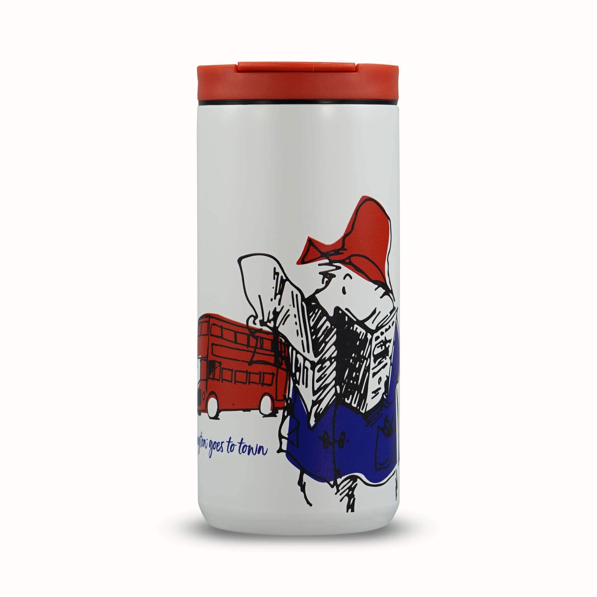 Half Moon Bay White | Paddington | Paddington Goes To Town | Metal Travel Mug 350Ml | Official Merchandise | Insulated Coffee Tumbler Reusable Bottle | Gifts For Movie Fans & Stocking Fillers