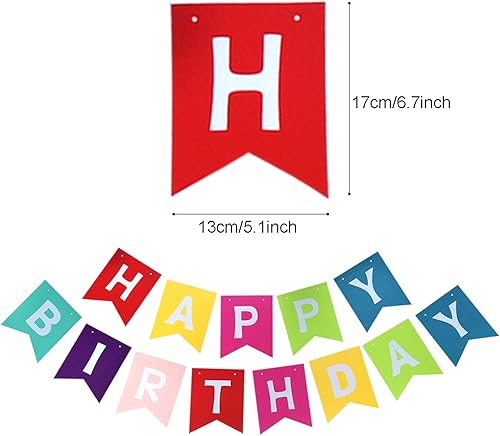 Miniatura 10 de ZERODECO Decoración de fiesta de cumpleaños, pancarta morada de feliz cumpleaños con abanicos de papel, guirnalda de guirnaldas triangulares,