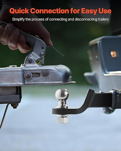 Miniatura 4 de VEVOR Enganche de remolque ajustable, caída de 8 pulgadas y montaje de bola de enganche de elevación de 6.5 pulgadas con receptor de 2.5 pulgadas,