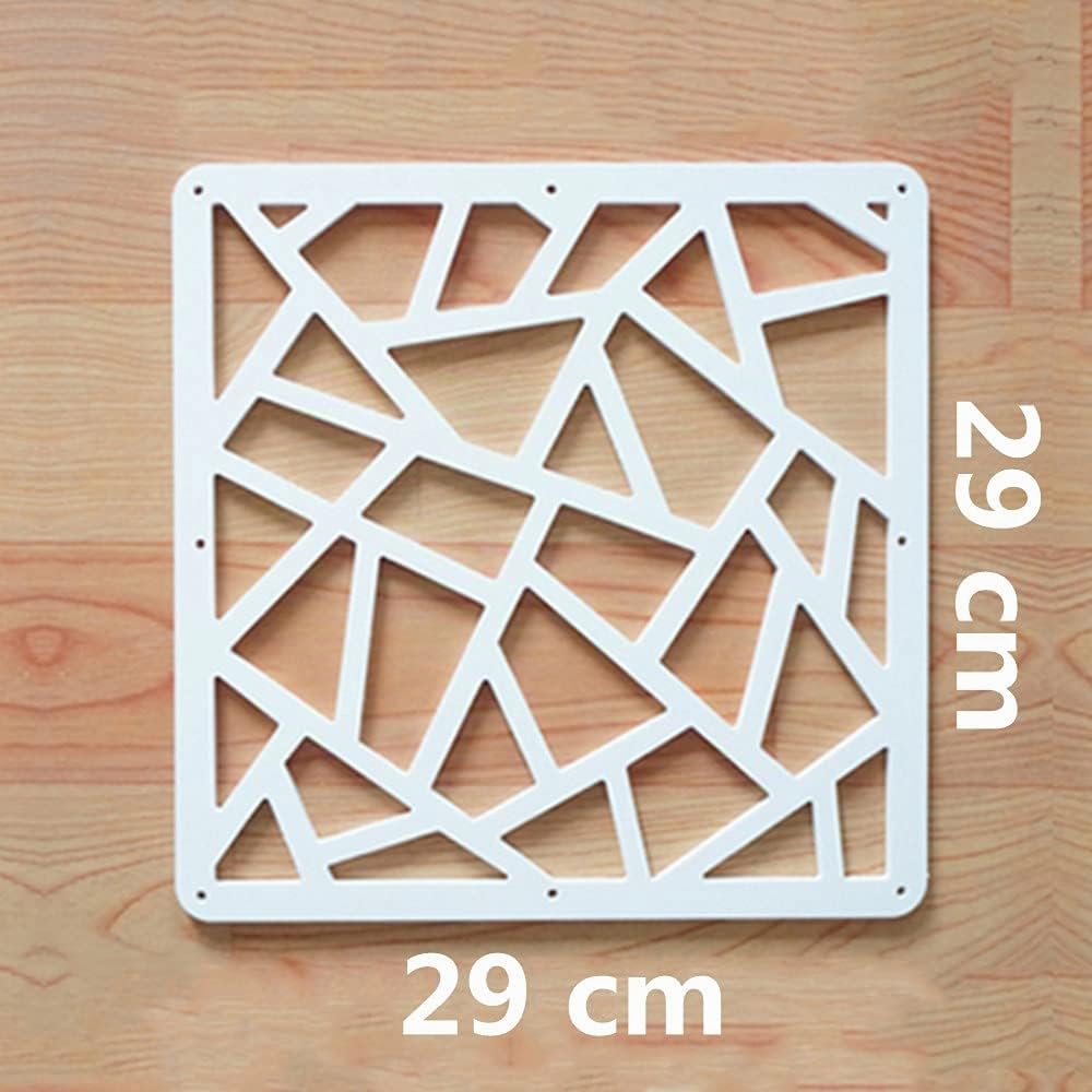 Set di 12 pannelli divisori da appendere - Divisorio per stanza fai da te - Decorazione murale - tutti gli accessori inclusi - Bianco (29 x 29 cm, M1)