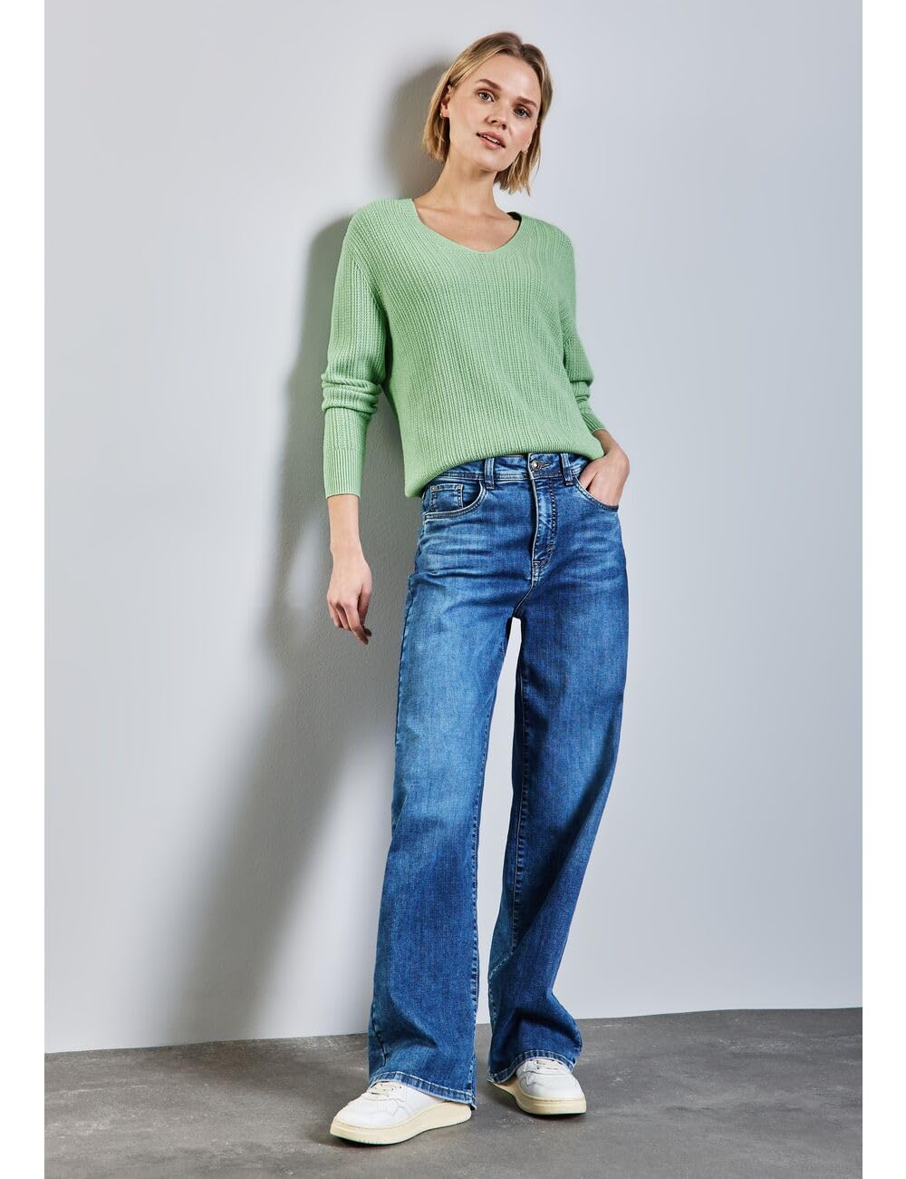 Street One Damen Kuscheliger V-Neck Pullover