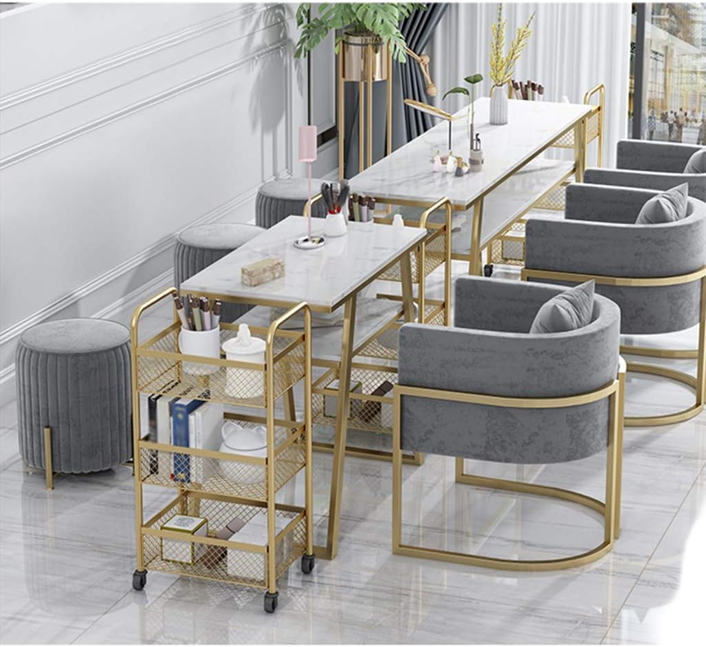 Dental Cart Multifunctional Trolley Beauty Salon Trolley Household Multifunctional Storage Removable Shelf Carbon Steel Material 3/4 Layer Silver/Gold (Silver 4 layers)