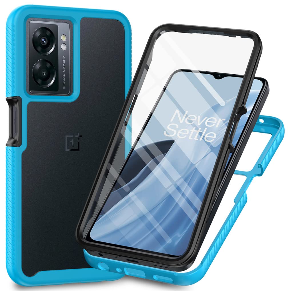 SEAHAI Trasparente Cover per Oppo A57s / Oppo A57 4G, Rugged Custodia Full Body Antiurto Rigida PC Soft TPU Sottile Bumper Silicone Protettiva Case - Viola Chiaro