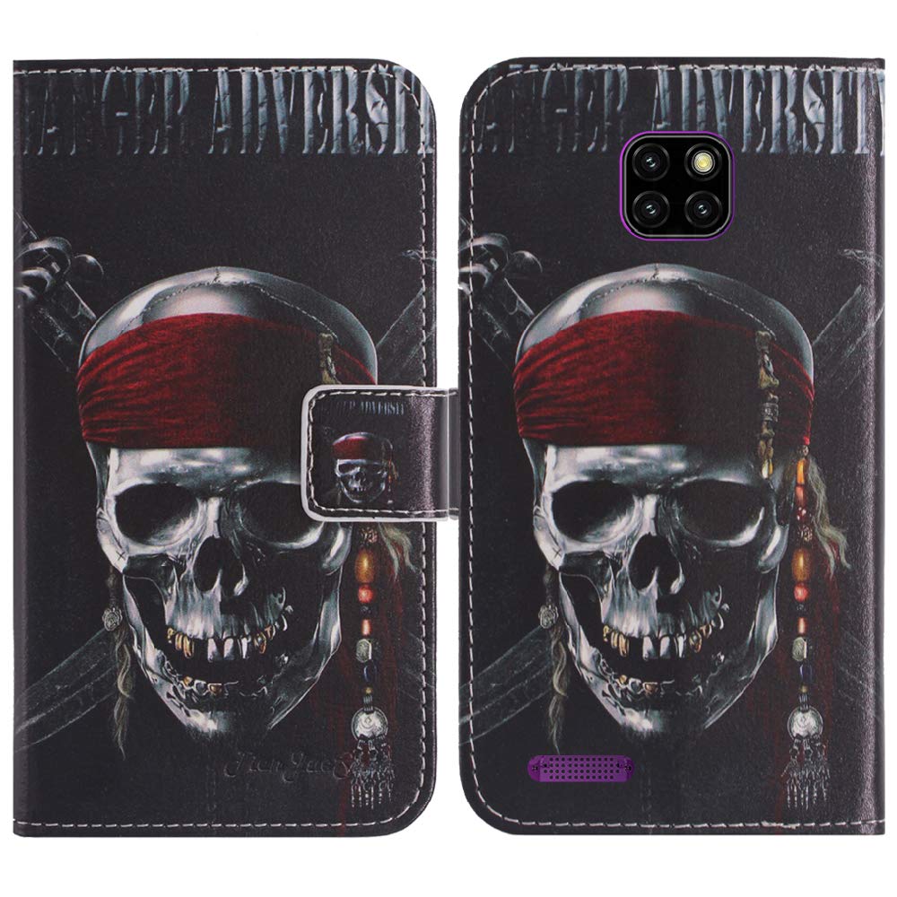 TienJueShi Lupo Stand Portafoglio TPU Silicone in Pelle Cellulare Caso per Ulefone Note 10 6.52 inch Case Copertina Custodia Protettiva Cover