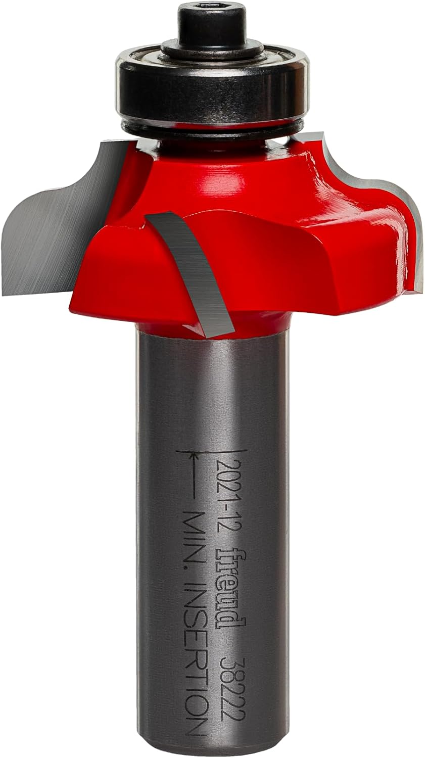Freud 38-222: 1-3/8" (Dia.) Ogee Fillet Bit with 1/2" Shank