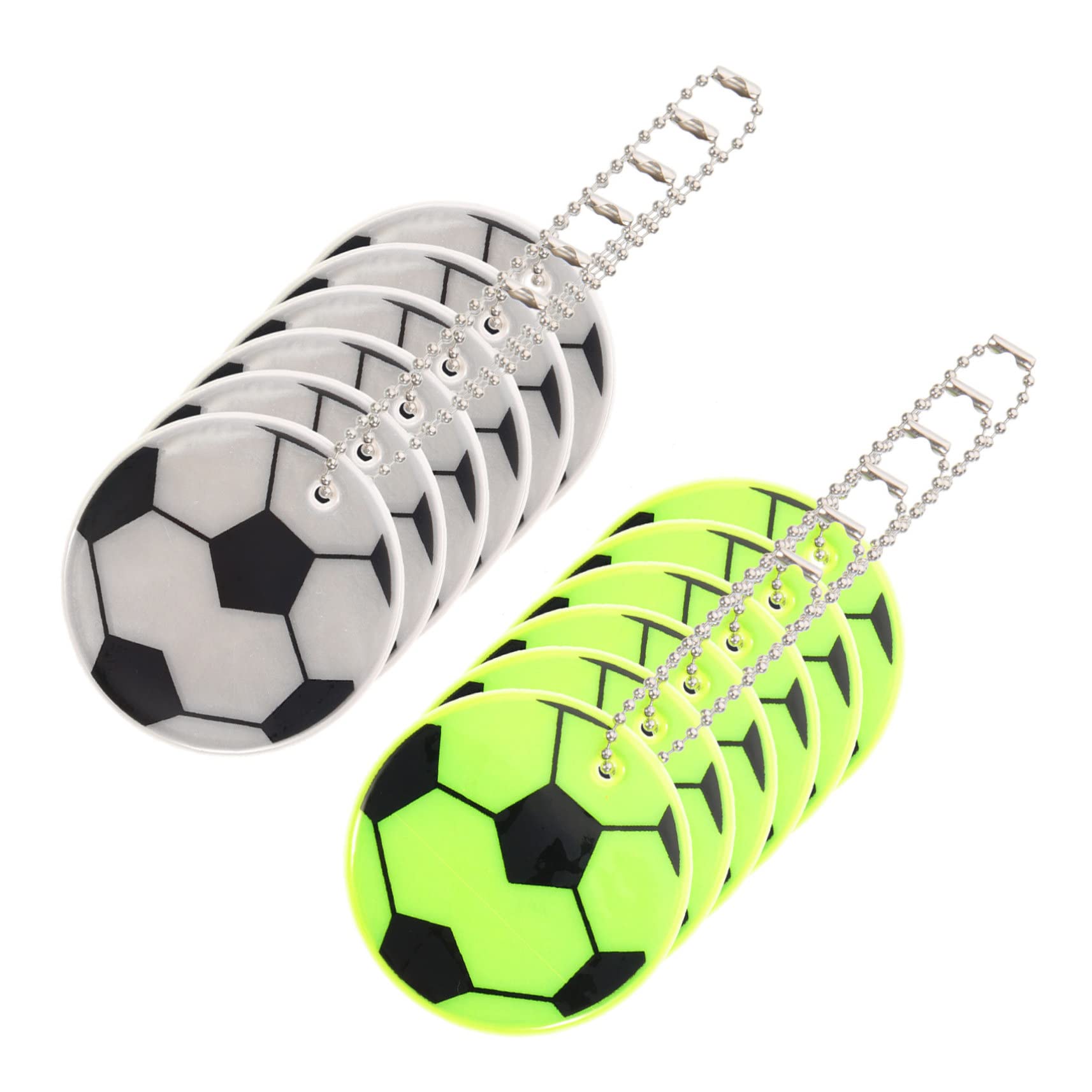 HANABASS Fußball Reflektierende Anhänger Hängende Verzierung Für Taschen Fußballverein Rucksack-hängedekoration Fußball-partygeschenke Reflektierender Fußball Fußballliebhaber Pvc