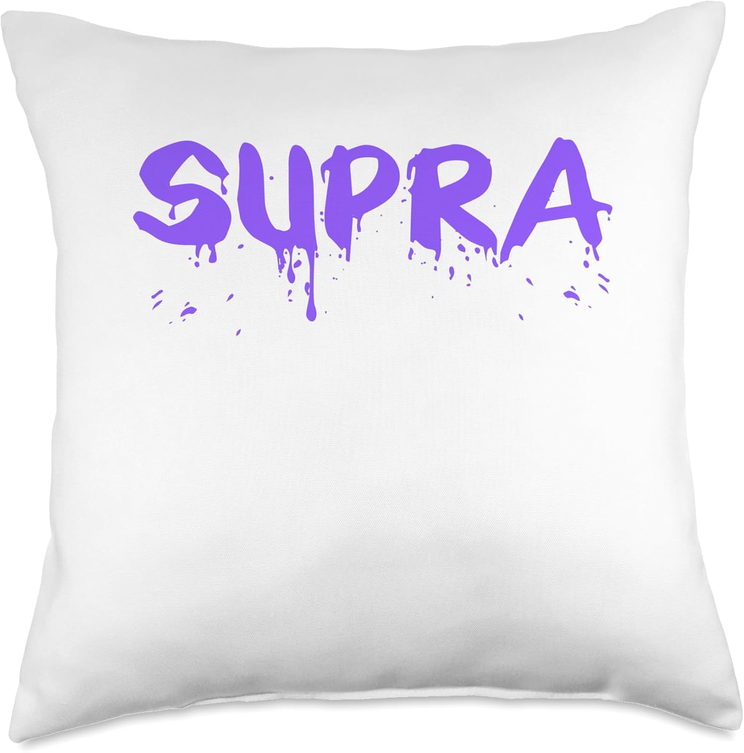 Vintage JDM Motorsports Car Drift Japan Design-Supra Throw Pillow, 18x18, Multicolor