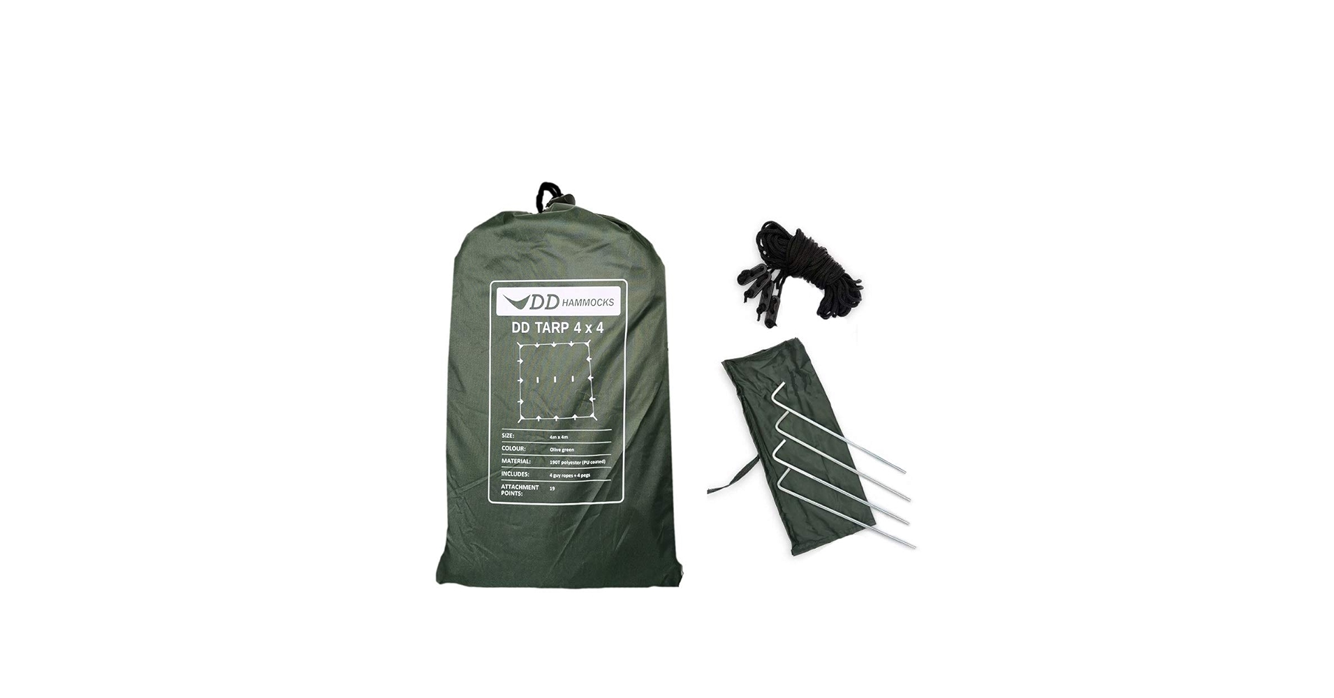 Amazon.com : DD Hammocks - DD Tarp 4x4 - Olive Green: 13ft x