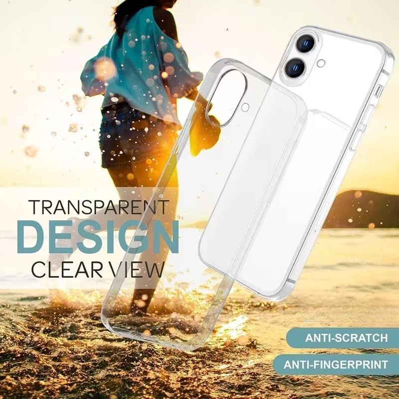 Image of DIZORO Crystal Clear Compatible with iPhone 17 Case with Anti-Yellow Anti-Scratch Shockproof Transparent Cover