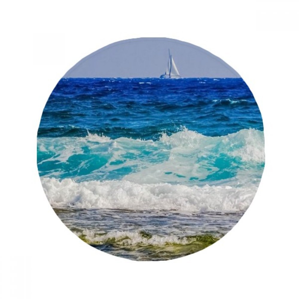 Tapis rond mer et vague de 50cm pour sublimer le sol de votre salon