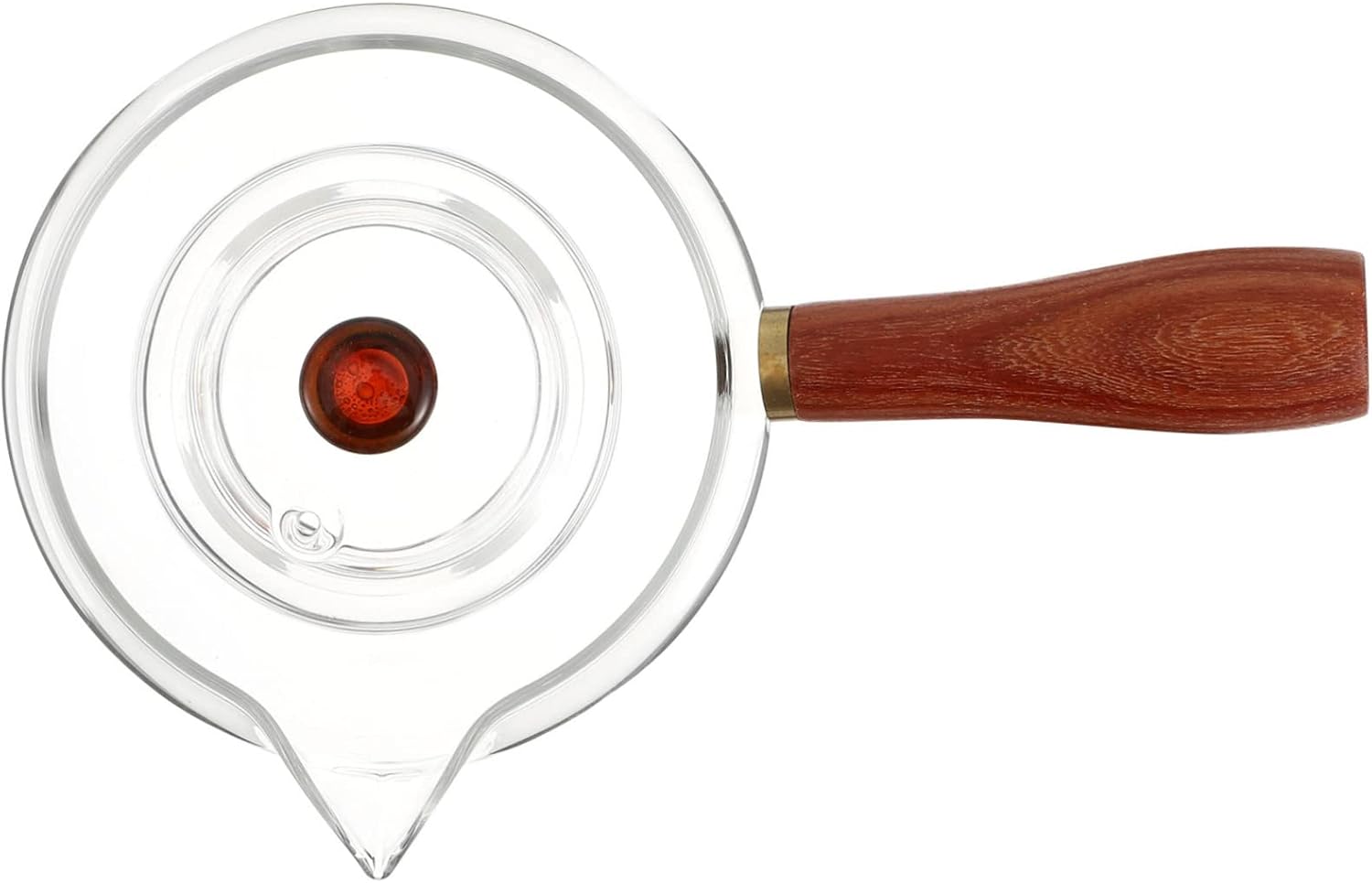 Zerodeko 1pc Glass Teakettle Scald Long Handle Teapot for Home and Teahouse Use for Brewing Herbal Tea and Relaxation