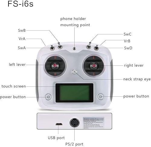 Miniatura 5 de GoolRC Flysky FS-i6s 2.4G 10CH AFHDS 2A RC Transmisor con receptor FS-iA6B para RC Drone Airplane Multicopter