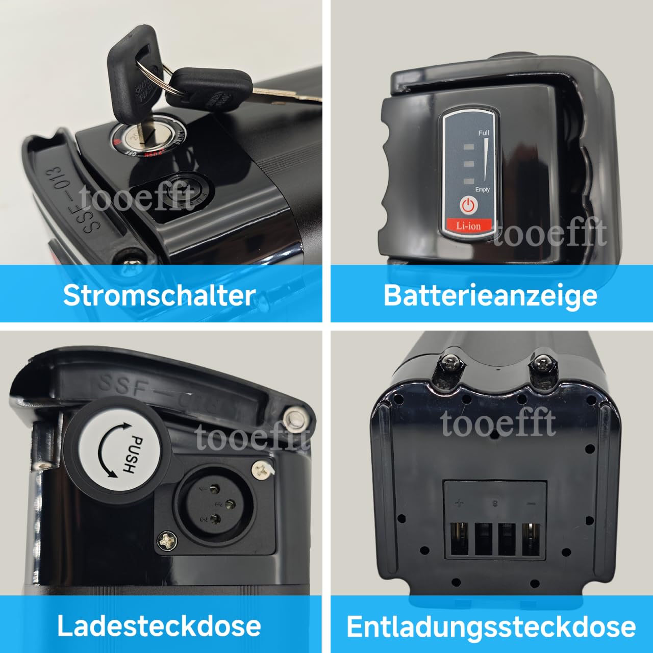 Ersatz-Akku 36V 10.4Ah 17.5Ah Lithium-Ionen-Batterien für TELEFUNKEN Multitalent ZÜNDAPP Z510 Z517 Green 2.7 Green 3.7