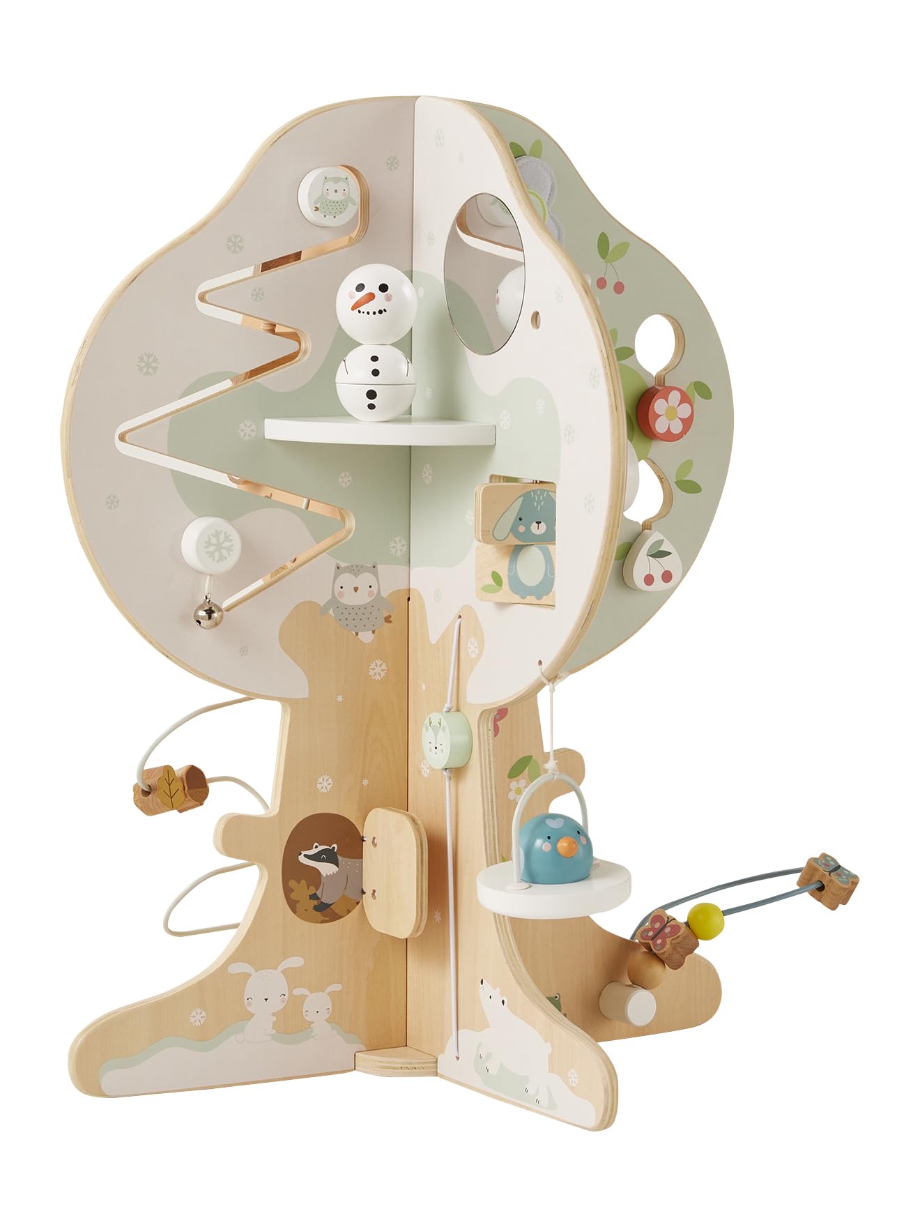 Vertbaudet Activity-Baum,4 Jahreszeiten, Holz FSC® Mehrfarbig