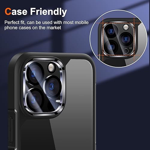 Miniatura 617 de UniqueMe [Paquete de 3 protectores de lente de cámara compatibles con iPhone 14 Pro Max/iPhone 14 Pro, vidrio templado, [compatible con fundas]