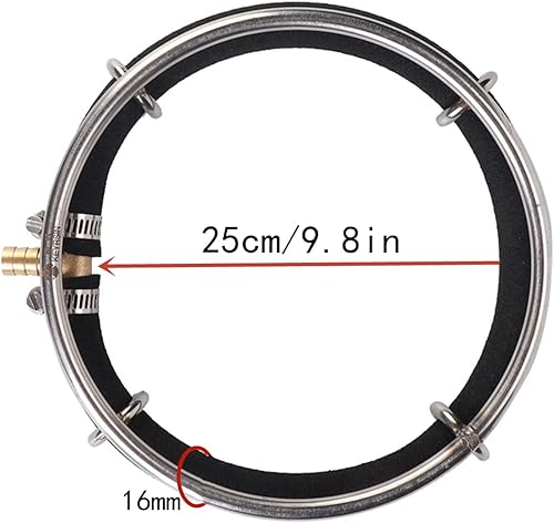 Miniatura 3 de TOPINCN Anillo difusor de burbujas de aire redondo para acuario, estanque de peces, oxigenación, burbujeador, aireador de piedra de burbujas, disco