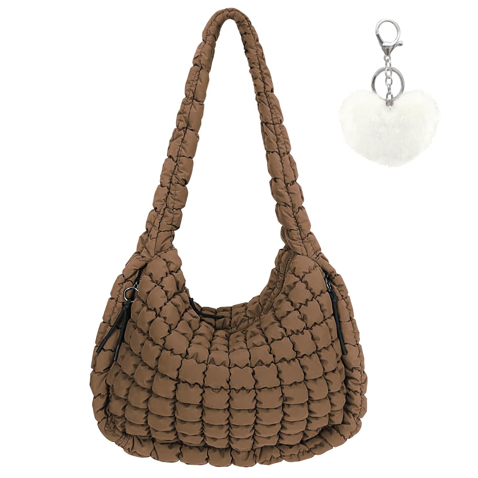 JHhomezeit Large Quilted Tote Bag Crossbody Puffer Tote Bags for Women Quilted Hobo Bags Carryall Shoulder Bubble Bag | Puffer, Tote Bags, Carryall,