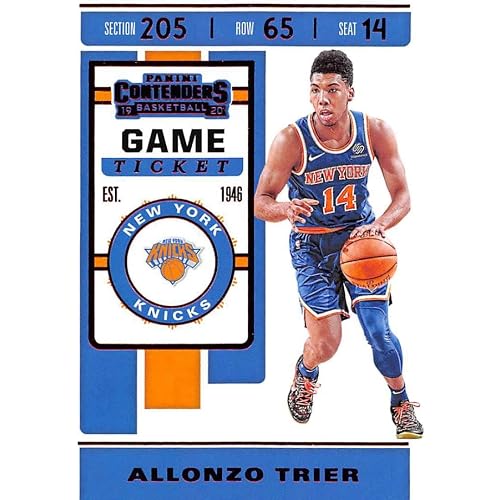 2019-20 Panini Contenders NBA Game Ticket Red Basketball #4 Allonzo Trier New York Knicks Official National Basketball Association Trading Card