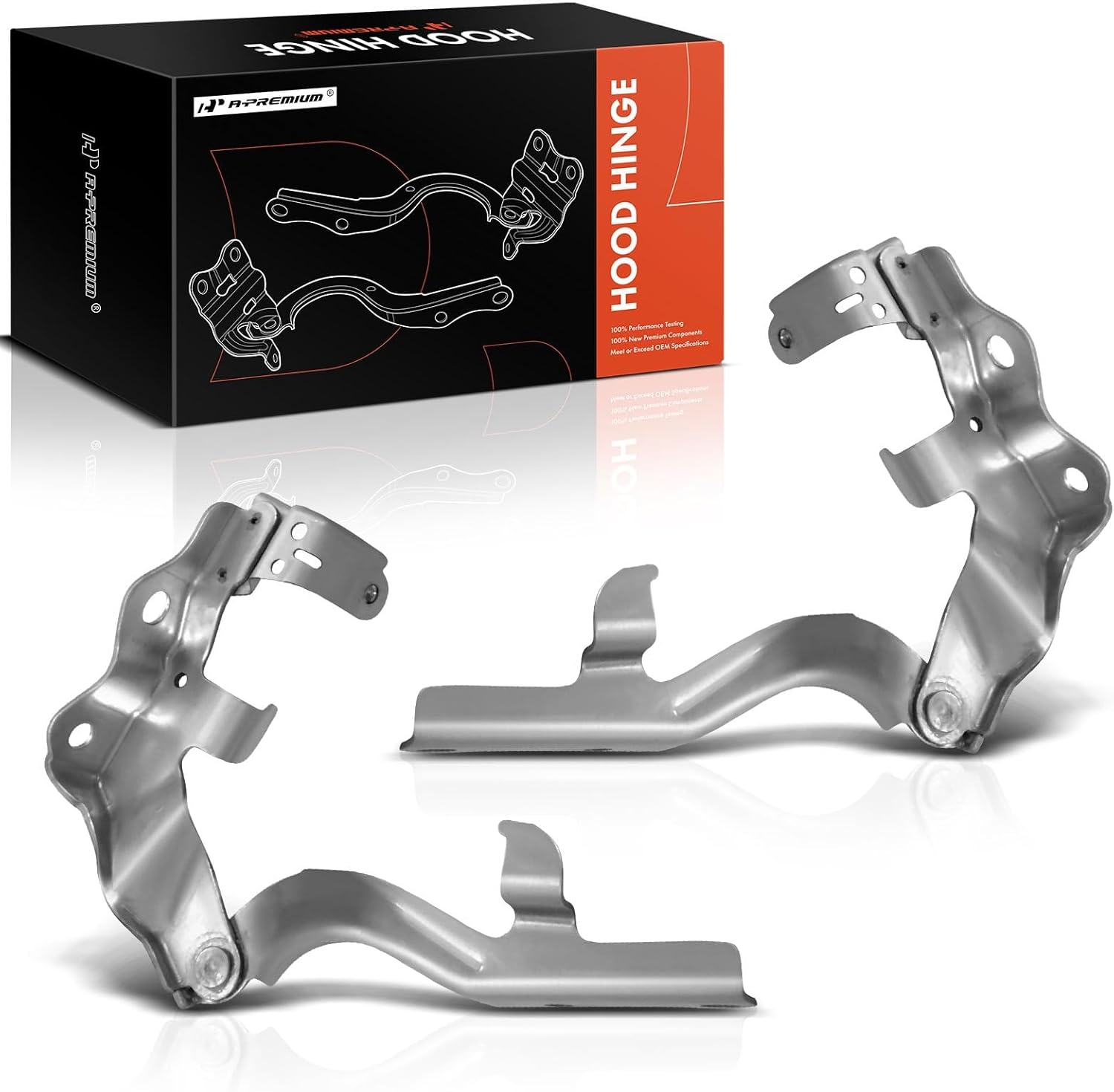 A-Premium Driver and Passenger Hood Hinges Compatible with Toyota Camry 2012 2013 2014, Set of 2 Front Left and Right Side Hood Hinges, Replace# 5341006190, 5342006160