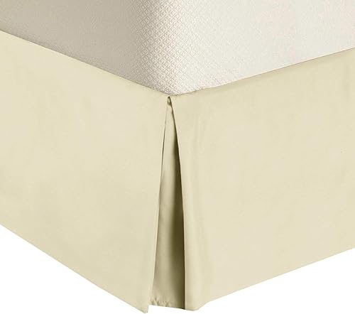 Miniatura 9 de Royal Tradition Falda de cama de 300 hilos, 100% algodón plisado a medida con caída de 15 pulgadas y esquinas divididas, color azul marino