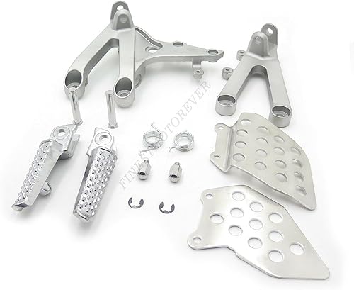 Miniatura 2 de HTTMT - Soporte de clavijas de pie delantero plateado compatible con Cbr600Rr Rr 2007-2014 [P/N: MT390-018-POLISH]